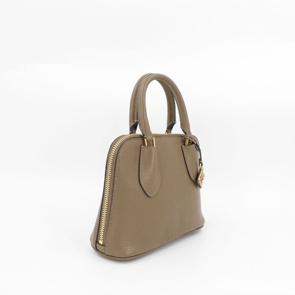 Tory Burch Swing Mini Leather Handbag Taupe Oak OS - Picture 6 of 14